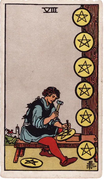 Carta Oito de Ouros