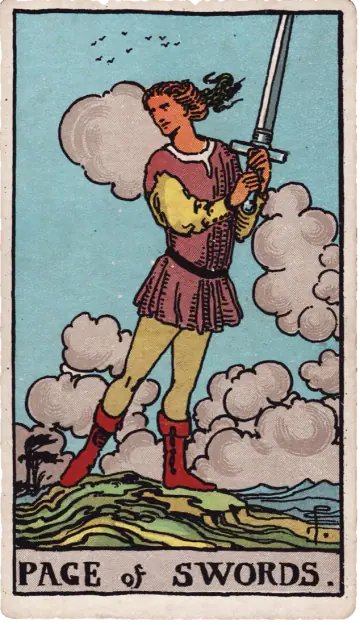 Carta Pajem de Espadas